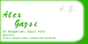 alex gazsi business card